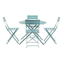 Carolina Classic 36" Round Bistro Table 5pc Set with 4 Chairs in Teal