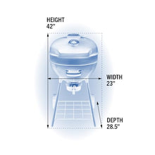 Napoleon PRO22 Professional Charcoal Kettle Grill, Black, Porcelain-Enameled Lid and Bowl, Chrome-Plated Cooking Grid