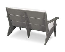 POLYWOOD® Riviera Modern Lounge Loveseat in Slate Grey/Natural