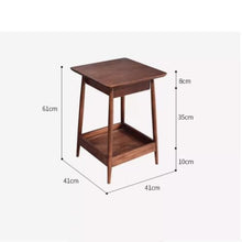 NRFJFOP Solid Wood Small Square Table Living Room Balcony Leisure Bedroom Bedside Sofa Edge a Few