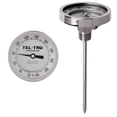 Tel-Tru GT300R Compost Thermometer, 3 inch Zoned dial, 48 inch stem, 0/200 Degrees F, Includes Insertion Handle