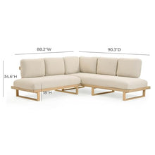 TOV Furniture Evan Cream Outdoor L-Sectional