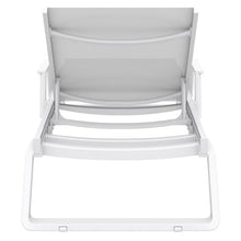 Compamia Tropic Arm Sling Chaise Lounge White Frame White Sling