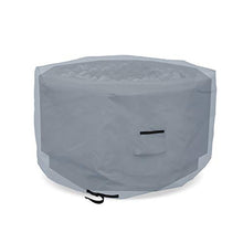 Octagon Fire Pit Cover 18 Oz Waterproof - 100% Weather Resistant Outdoor Fire Pit Table Cover with Air Pocket & Drawstrap for Snug Fit (40" H x 65" D, Grey)