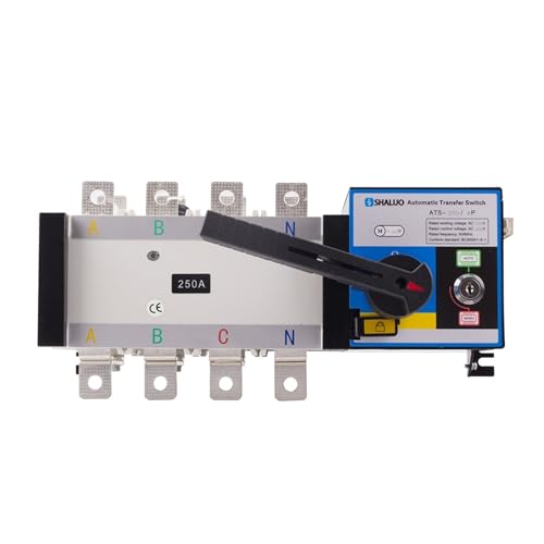 Universal 400A ATS Dual Power Automatic Transfer Switch 220V AC Diesel Generator Set Part Electric Circuit Breaker Switch 4P (Color : 630A 4P, Size : 220V)