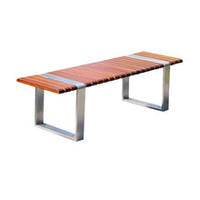 GRFIT Outdoor Bench Outdoor Chair without Backrest for Park, Stainless Steel Garden Bench, for Balcony, Terrace, Leisure and Rest Garden Bench (Medium)