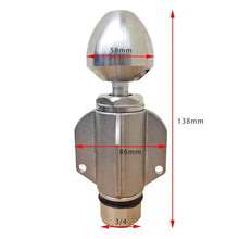 Arionyx 300Bar High Pressure Nozzle, Stainless Steel Rotary Nozzle 3/4 Inch Internal Thread Cleaning Ground High Pressure Nozzle