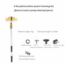 Telescopic Solar Panel Cleaning Tool,Water Fed Pole Kit,Long Reach Solar Panel Cleaning Brush with Extension Pole, for Cars Trucks Vans Swimming Pool Billboard(4.8m)