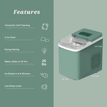 The Countertop Ice Maker Ice Type Portable Electric Machine Ice Cubes Conveniently and Quickly, Gray (Gray As Shown)