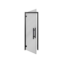PROSAUNAS Clear & Tinted Glass Sauna Door, Prehung Tinted Glass Sauna Door (Left Hanging, Tinted - Black Alder Frame 24x81)