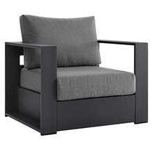 Modway Tahoe Aluminum 2-Piece Patio Set in Gray Charcoal