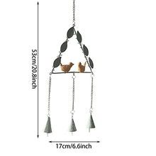 1PC Metal Wind Chimes Hanging Craft Window Home Decor Wind Chimes Ornaments Home Wall Decoration Crafts (Color : Gray) (Gray)