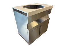 Mont Alpi MA-KAM Heavy Duty Stainless Steel Universal Kamado Charcoal Smoker Grill Module + Storage Cabinets & Granite Countertops - for 18" Big Green Egg, Kamado Joe Classic, Akorn, Pit Boss Models