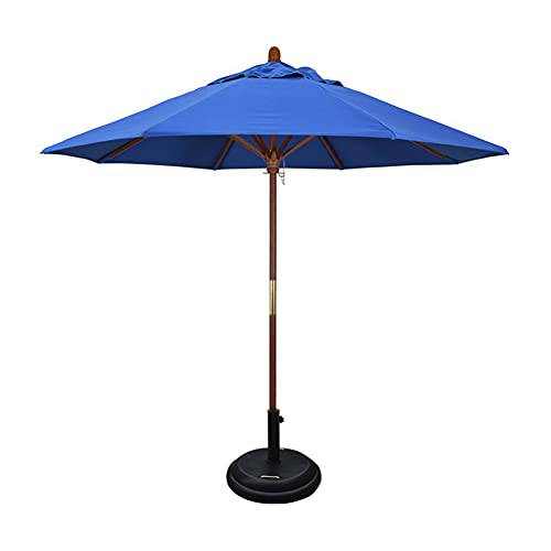 2.7m Wooden Garden Parasol Patio Sunshade Protection Umbrella Outdoor,Outdoor Sun Shade Straight Rod Umbrella Table Umbrella,Market Umbrella for Lawn, Garden, Deck, Backyard, Pool, UV 50+