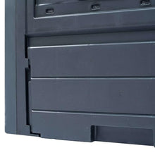 3 Pcs Garden Composters Set, Rattan Look Outdoor Composting Bin for Organic Waste, 23.6x23.6x28.7 in Each, Gray