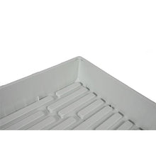 SUNPACK 10" x 20" Mega Plastic Seed Starting Tray, White, 2.5" (Pack of 30) - No Drainage Holes, Ideal for Greenhouses or Indoor Gardening - Made of Thick, Strong Plastic