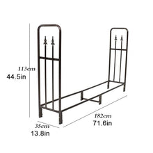 EliteBloom Large Indoor & Outdoor Firewood Rack, Heavy Duty Wood Storage Holder for Fireplace Logs, Kindling, Hearth