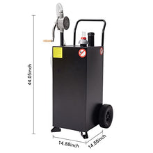Garvee 30 gal Gas Caddy with Pump - Portable Fuel Tank Gasoline Storage Tank for Boat, Car, Garden, Lawnmower, ATV