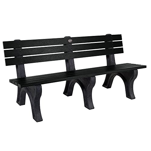 Aurora Traditional 6 ft Park Bench, Black