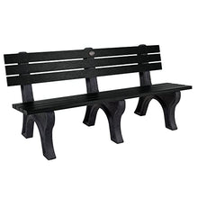 Aurora Traditional 6 ft Park Bench, Black