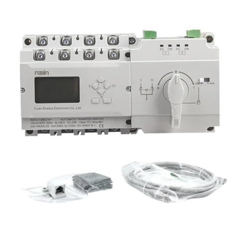 1PCS ATS RDS3-125D/4P Radin Generator Dual Power Automatic Transfer Switch with Control Panel Circuit Breaker 63A 100A 125A C/D Type(63A to 125A C Type)