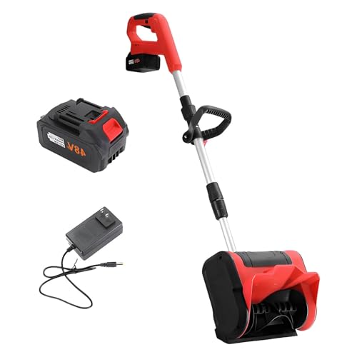 Retractable Snow Blower, Foldable Snow Blower, Easy on Your Back, Snow Thrower with Double Safety Switch, for Driveway Winter Snow Removal(One Battery)