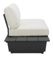Zuo Tien LHF Loveseat Beige, Beige Sofa, Modern Style, Patio Furniture, Outdoor Fabric, Seats up to 2, Aluminum, Outdoor Living, 78.7" W x 32.5" D x 33.5" H, Non-Stackable