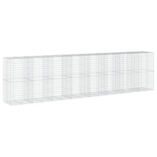 NLQMSU Gabion Basket Silver Galvanized Iron 17000 Cubic Inches