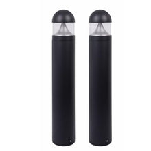 Solus Rounded LED Bollard Path Light – 20W Integrated LED, 1400 Lumens – 3000K or 4000K CCT – Modern Outdoor Light, ETL Listed – Black or Bronze Finish (Black, 3000K / 2 Pack)