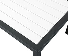 Meridian Furniture 372-C Nizuc Collection Modern | Contemporary Outdoor Patio Coffee Table with Durable Aluminum Frame