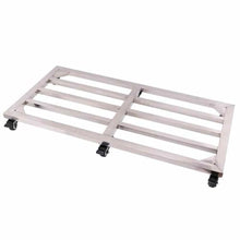 Dalumian Rolling Plant Caddy, Heavy Duty Plants Stand with Lockable Caster, Indoor Outdoor Plants Saucer Tray, 661 Lbs, Stainless Steel Metal Flower Pot Rack (Sliver)(50 * 110cm)