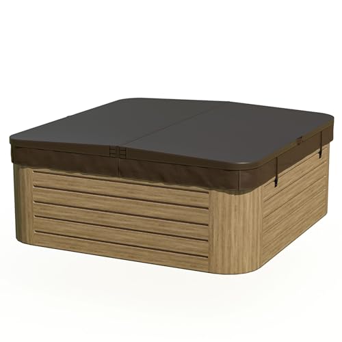 The Cover Guy Hot Tub Cover | Replacement Spa Covers with UV Protected Vinyl + High Density Foam | Energy-Saving Cover for All Climates | Fits Square Tubs with 92-94" Sides and 6" Corners | Espresso