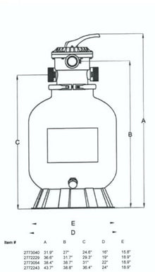 16 Inch Above Ground Swimming Pool Sand Filter for Rx Clear Radiant