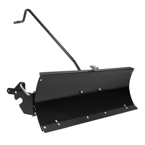 BRAVOYARD 46" Snow Plow Blade Attachment Adjustable Replace for Lawn Mower Tractors Cub Cadet MTD