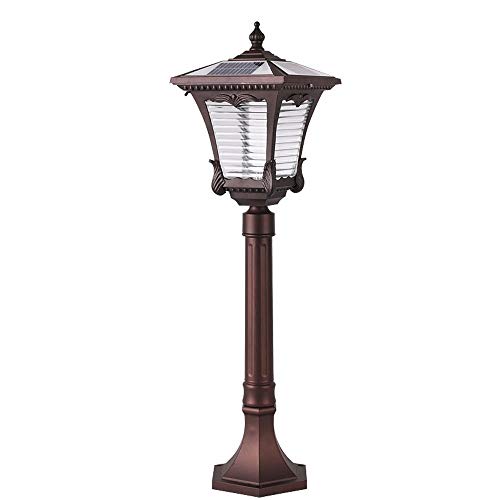 Lights Outdoor Solar Column Headlight Lawn Light Outdoor Garden Light Villa Porch Patio Post Floor Lamps Pillar Street Light LED Decoration Lighting Stigma Column Lamp Stadium (Color : L)