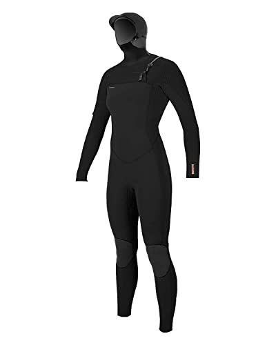 O'NEILL Hyperfreak Chest Zip Hooded Wetsuit Women's 2022-6 Black/Black