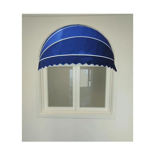 NYTFHMS DIY Retractable Awning Canopy, 90 Cm Folding Patio Umbrella, Outdoor Curved Sail Shade, Weather-Resistant Arch Awning for Home & Garden, Sunshade Door & Window Cover,A-Diameter:60cm/23.62in