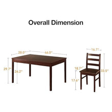 FURUIM2024M Dining Table Dining Table Set for 4 Compact Kitchen Table and Chairs for Home and Apartment Farmhouse Wood Kitchen Dining Room Table Set Table and Chairs Dining