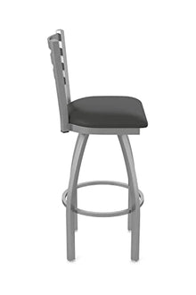 OD410 Jackie Stainless Steel 36" Swivel Outdoor Bar Stool with Breeze Graphite Seat
