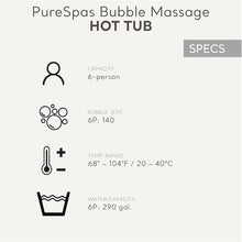 Intex PureSpa Bubble Massage Inflatable Hot Tub Set, 6 Person, Tan