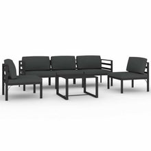 RJPLMFV 6 Piece Patio Lounge Set with Cushions Aluminum Anthracite