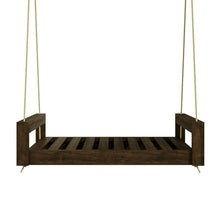 Amish Casual The Lancaster Amish Crafted Porch Daybed Swing, Made in The USA from Kiln Dried Pine (4 Foot, Dark Walnut Stain)