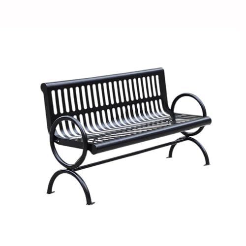 yinxx240708 Heavy-Duty Outdoor Benchs Stainless Steel Backrest Outdoor Bench Multiperson Park Bench-Porch-70 L x 24" W x 33" H Slatted Seat for Park, Yard & Porch(Large)