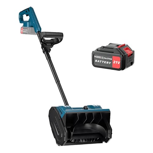 Foldable Snow Thrower, Cordless Snow Shovel with Directional Plate, Throw The Snow Further, Handheld Electric Snow Shovel for Driveway Winter Snow Removal(One Battery)