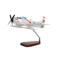 High Flying Models Douglas A-1 Skyraider Large Mahogany Sculpture Multicolor
