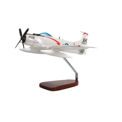 High Flying Models Douglas A-1 Skyraider Large Mahogany Sculpture Multicolor