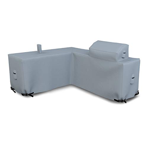 Outdoor Kitchen Cover 18 Oz Waterproof - Right - Customize Your Kitchen Cover with Any Dimensions - 100% UV & Weather Resistant Outdoor Kitchen Island Cover (Grey)