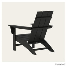 POLYWOOD Modern Adirondack Chair – All-Weather Outdoor Lawn Adirondack Chairs – HDPE, Fade-Resistant & Durable Outdoor Furniture – For Patio, Deck & Fire Pit Chairs – Black