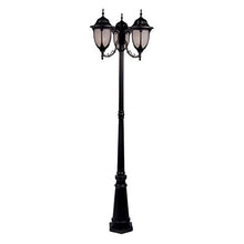 Acclaim 5069BK Suffolk Collection 3-Light Surface Mount Post Outdoor Fixture, Matte Black