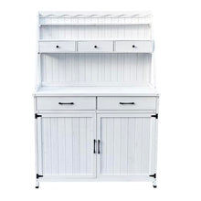 Wooden Potting Bench with Storage Cabinet for Garden Tasks, Sturdy Work Surface and Tool Organization for Patio or Greenhouse